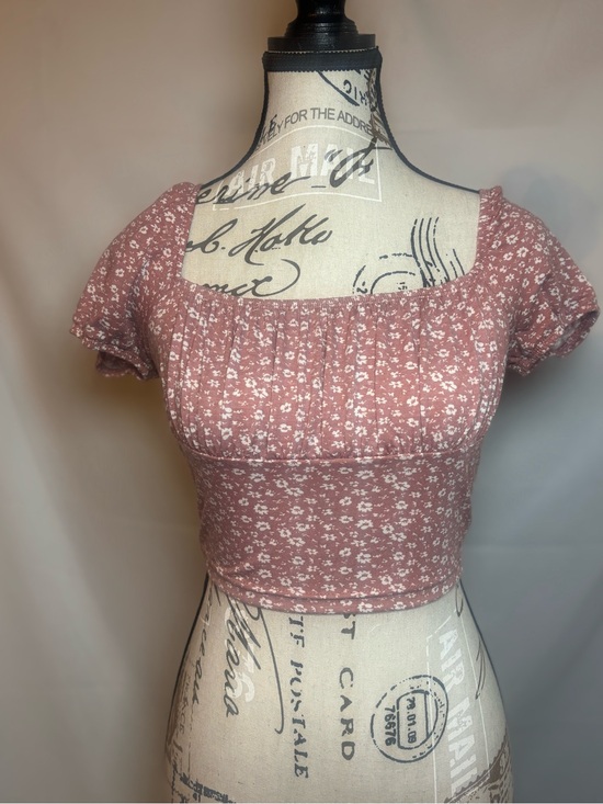 SHEIN Tops - Shein Floral Crop Top Short Sleeve Size XS